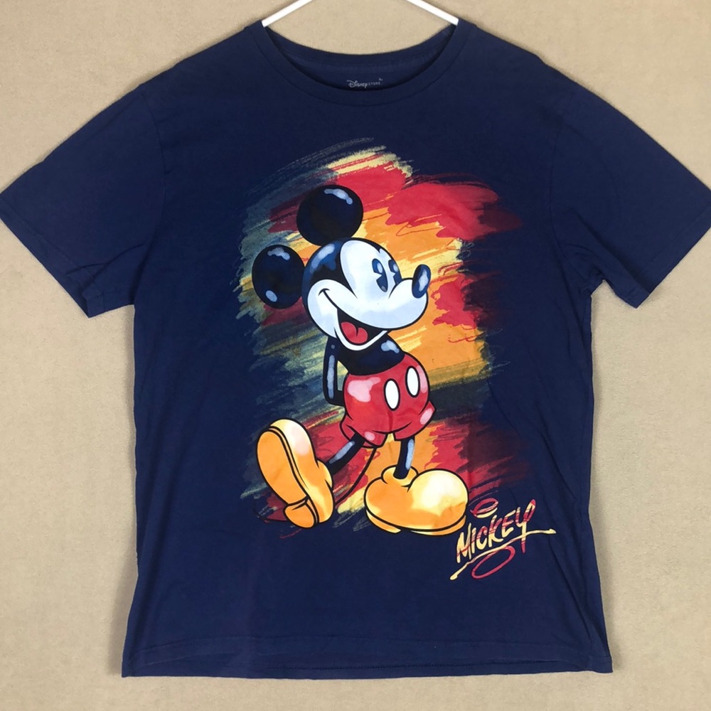 Disney Store Paintbrush Mickey Mouse Graphic Short Sleeve Shirt Men’s size L
